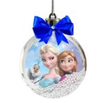 glob craciun elsa anna olaf fundal alb