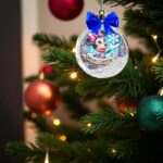 glob craciun minnie albastru decorat