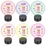 lampa led 3D personalizata labubu roz