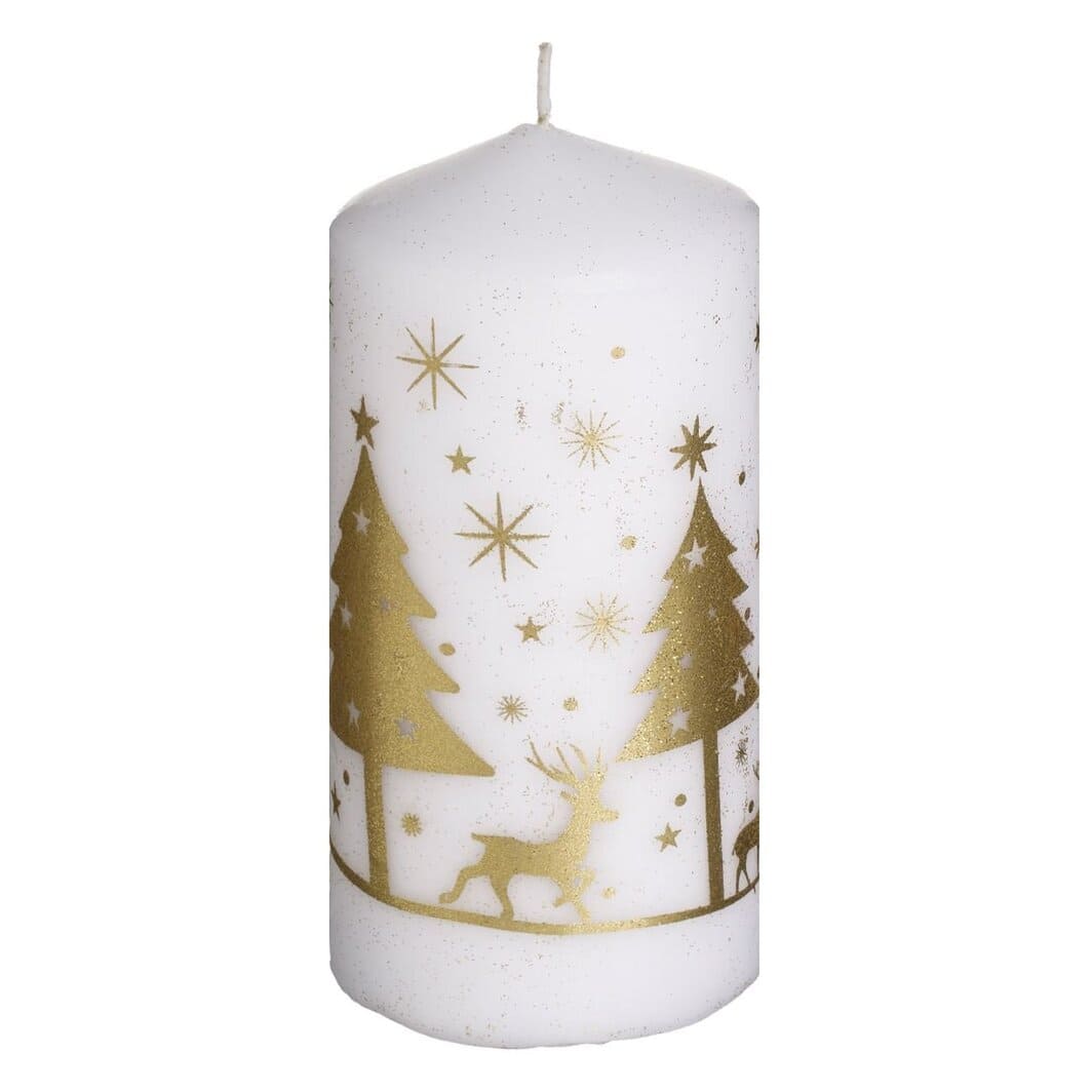 lumanare craciun alba brazi aurii principala