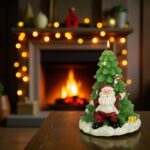 lumanare craciun brad mos craciun decorata