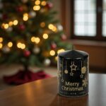 lumanare craciun neagra merry christmas secundara