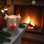 lumanare parfumata craciun ren vanilie foc