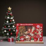 rama foto craciun cerb mos craciun decorata