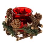 suport lumanare craciun coronita conuri principala