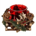 suport lumanare craciun coronita conuri secundara