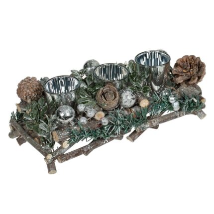 suport lumanari craciun conuri globuri fata