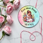 Martisor Brosa, Lemn, 5cm, BMR02 - imagine 3