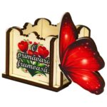 Cutie Aranjamente Florale, Model Fluture, 1 Martie, 10x7cm, CAUV075 - imagine 2