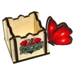 Cutie Aranjamente Florale, Model Fluture, 1 Martie, 10x7cm, CAUV075 - imagine 4