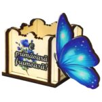 Cutie Aranjamente Florale, Model Fluture, 1 Martie, 10x7cm, CAUV076 - imagine 2