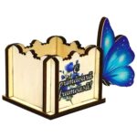 Cutie Aranjamente Florale, Model Fluture, 1 Martie, 10x7cm, CAUV076 - imagine 3