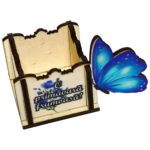 Cutie Aranjamente Florale, Model Fluture, 1 Martie, 10x7cm, CAUV076 - imagine 4