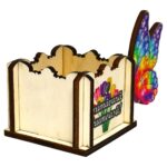 Cutie Aranjamente Florale, Model Fluture, 1 Martie, 10x7cm, CAUV077 - imagine 3