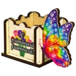 Cutie Aranjamente Florale, Model Fluture, 1 Martie, 10x7cm, CAUV077 - imagine 2