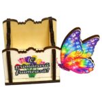 Cutie Aranjamente Florale, Model Fluture, 1 Martie, 10x7cm, CAUV077 - imagine 4