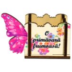 Cutie Aranjamente Florale, Model Fluture, 1 Martie, 9x6cm, CAUV080