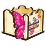 Cutie Aranjamente Florale, Model Fluture, 1 Martie, 9x6cm, CAUV080 - imagine 3
