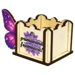 Cutie Aranjamente Florale, Model Fluture, 1 Martie, 9x6cm, CAUV081 - imagine 2