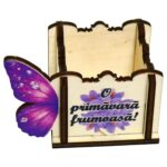 Cutie Aranjamente Florale, Model Fluture, 1 Martie, 9x6cm, CAUV081 - imagine 4