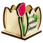 Cutie Aranjamente Florale, Model Lalea, 1 Martie, 8x7cm, CAUV083 - imagine 3