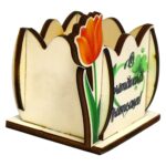 Cutie Aranjamente Florale, Model Lalea, 1 Martie, 8x7cm, CAUV084 - imagine 3