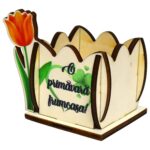 Cutie Aranjamente Florale, Model Lalea, 1 Martie, 8x7cm, CAUV084 - imagine 2