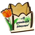 Cutie Aranjamente Florale, Model Lalea, 1 Martie, 8x7cm, CAUV084 - imagine 4