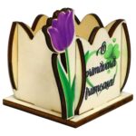 Cutie Aranjamente Florale, Model Lalea, 1 Martie, 8x7cm, CAUV085 - imagine 2