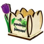 Cutie Aranjamente Florale, Model Lalea, 1 Martie, 8x7cm, CAUV085 - imagine 3