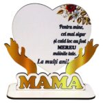 Baza Flori, Inima, Lemn, 13x14cm, BFM02