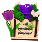 Martisor in Cutie, Trandafir de Sapun, 8x7 cm, Mov, CMUV036