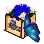 Martisor in Cutie, Trandafir de Sapun, 10x7 cm, Albastru, CMUV040 - imagine 3