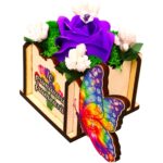 Martisor in Cutie, Trandafir de Sapun, 10x7 cm, Mov, CMUV042 - imagine 3