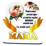 Decoratiune Cadou, Inima, Lemn, 13x14 cm, DIM02