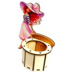 Cutii Aranjamente Florale, Martie, Cos, Lemn, 20x15cm, CAUV089 - imagine 3