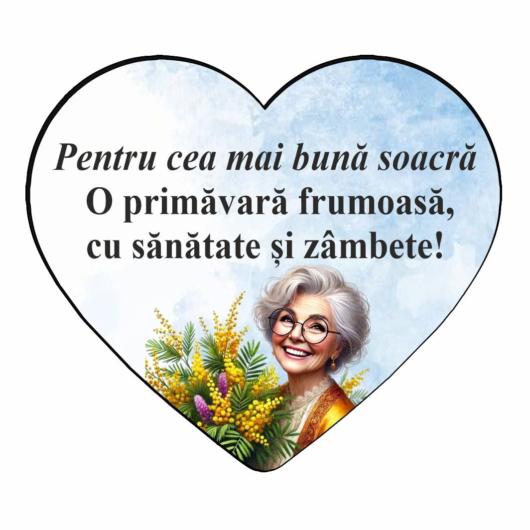 MG02 Martisor Magnet, Lemn, 10x9cm, MMG02 - imagine 1