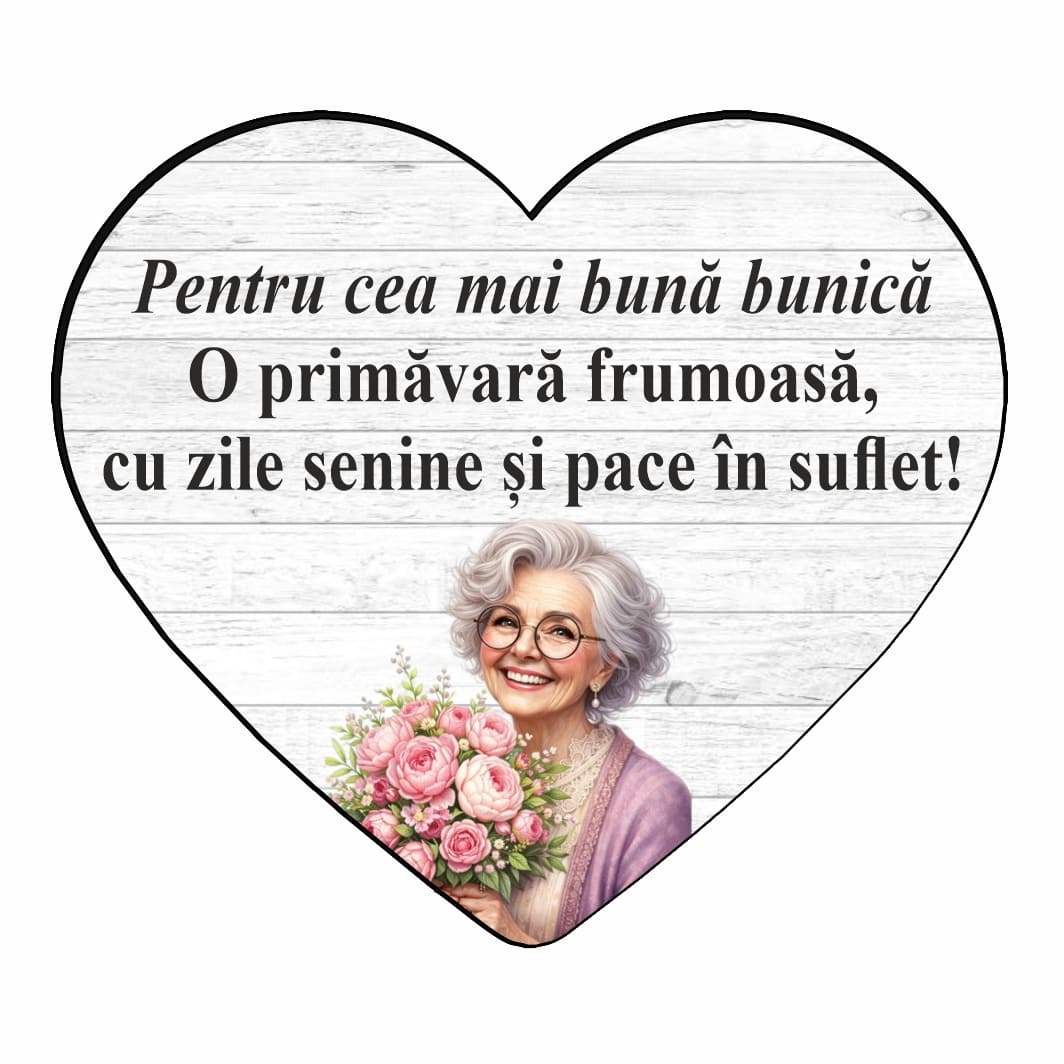 MG04 Martisor Magnet, Lemn, 10x9cm, MMG04 - imagine 1