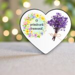 Baza Martisor, Inima, Lemn, 8x7cm, BMUV022 - imagine 2
