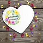 Baza Martisor, Inima, Lemn, 8x7cm, BMUV024 - imagine 3