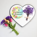 Baza Martisor, Inima, Lemn, 8x7cm, BMUV029 - imagine 2