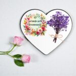 Baza Martisor, Inima, Lemn, 8x7cm, BMUV030 - imagine 2