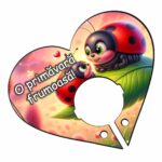 Baza martisor inima, Baza acadea, 10x8 cm, BBUV027 - imagine 3