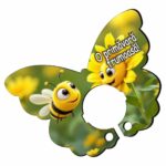Baza martisor fluture, Baza acadea, 11×8 cm, BBUV036 - imagine 3