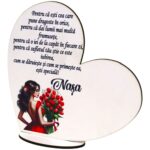 Baza Flori, Inima, Lemn, 15x14,5cm, BBCUV13 - imagine 3