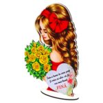 Decoratiune Cadou, Fina, Lemn, 21x15cm, DCF004 - imagine 4