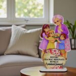 Decoratiune Cadou – Baza Flori, Bunica, Lemn, 20×12 cm, BDF13 - imagine 2