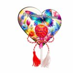 Martisor Chupa Chups, Inima, 10x8 cm, MBUV022 - imagine 3