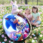 Cutie Dulciuri Paste, Personalizata, Ou Kinder Surprise, Sonic, CPD017 - imagine 3