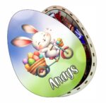 Cutie Dulciuri Paste, Personalizata, Ou Kinder Surprise, Iepuras, CPD019